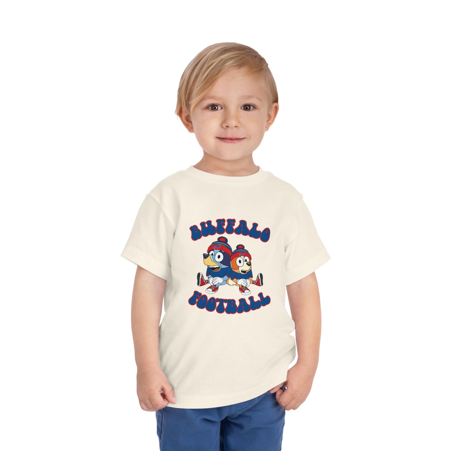 Toddler Bluey & Bingo Design Bills Football - Inspired T-Shirt