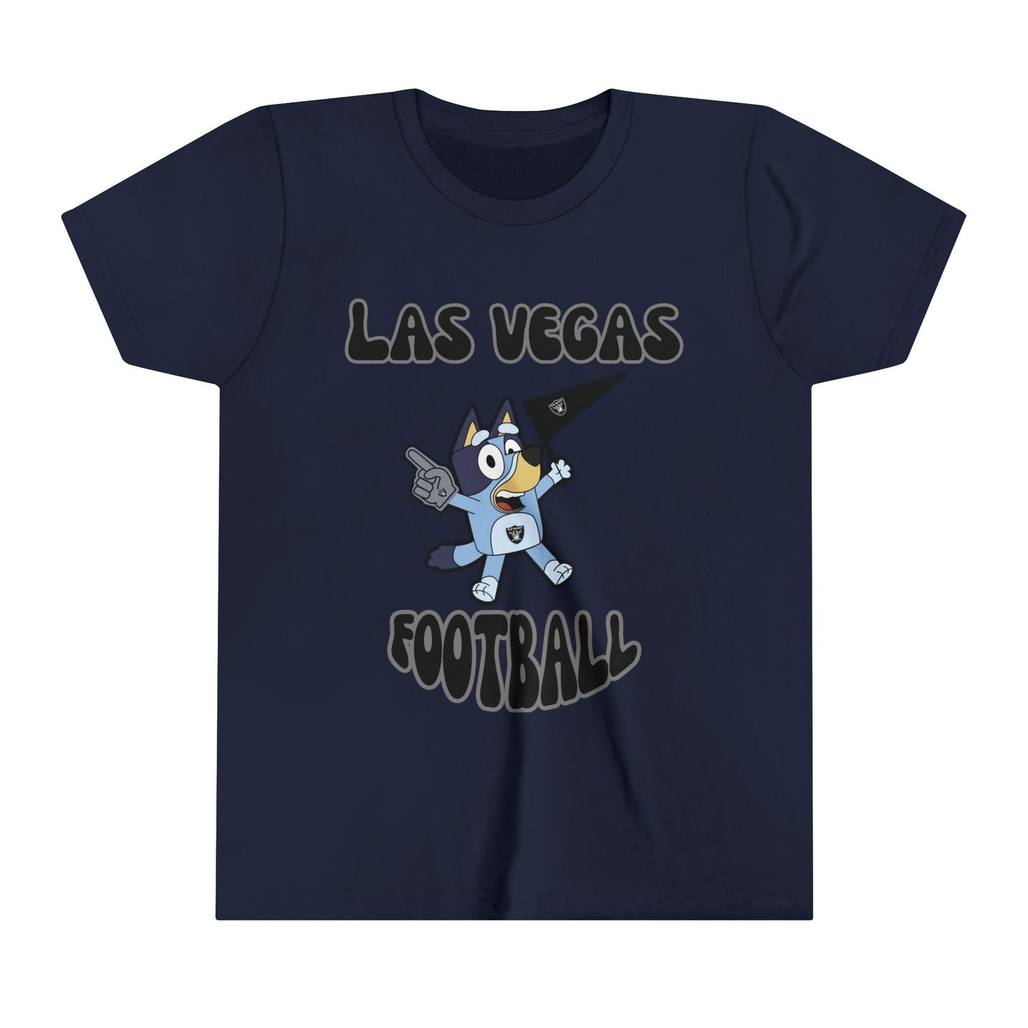 Youth Bluey Design Las Vegas Raiders  Football -Inspired T-Shirt