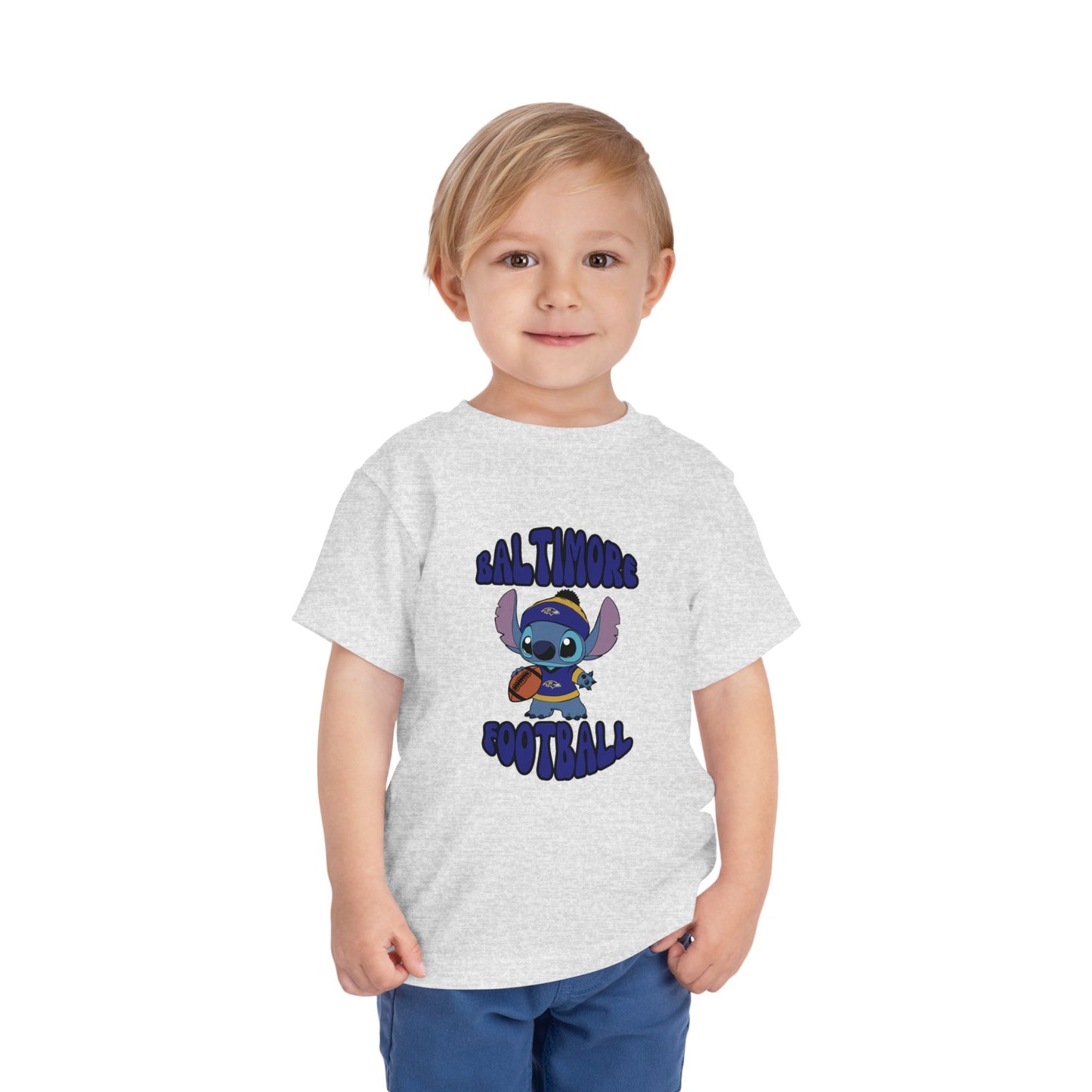 Toddler Stitch Design Ravens Football - Inspired T-Shirt