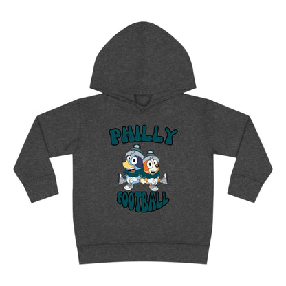 Toddler Bluey & Bingo Design Philadelphia Eagles Football - Inspired Pullover Fleece Hoodie