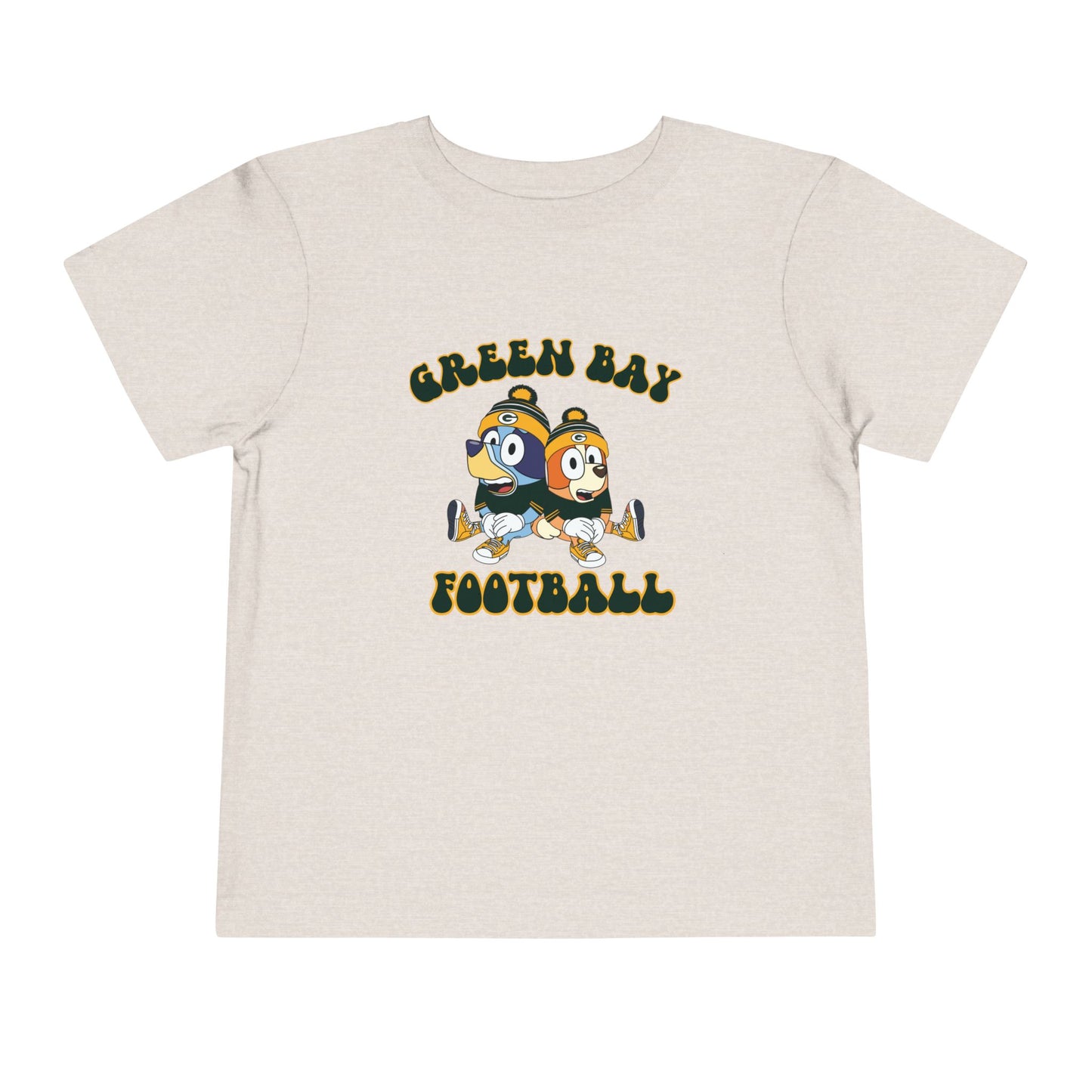 Toddler Bluey & Bingo Design Green Bay Football - Inspired T-Shirt