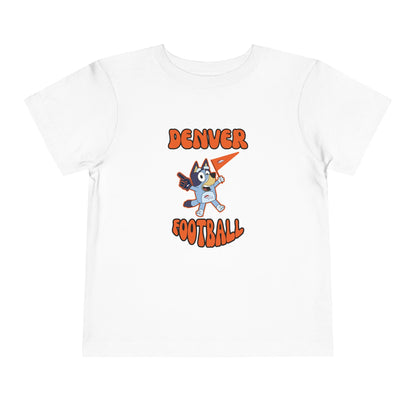 Toddler Bluey Design Denver Broncos Football  -Inspired T-Shirt