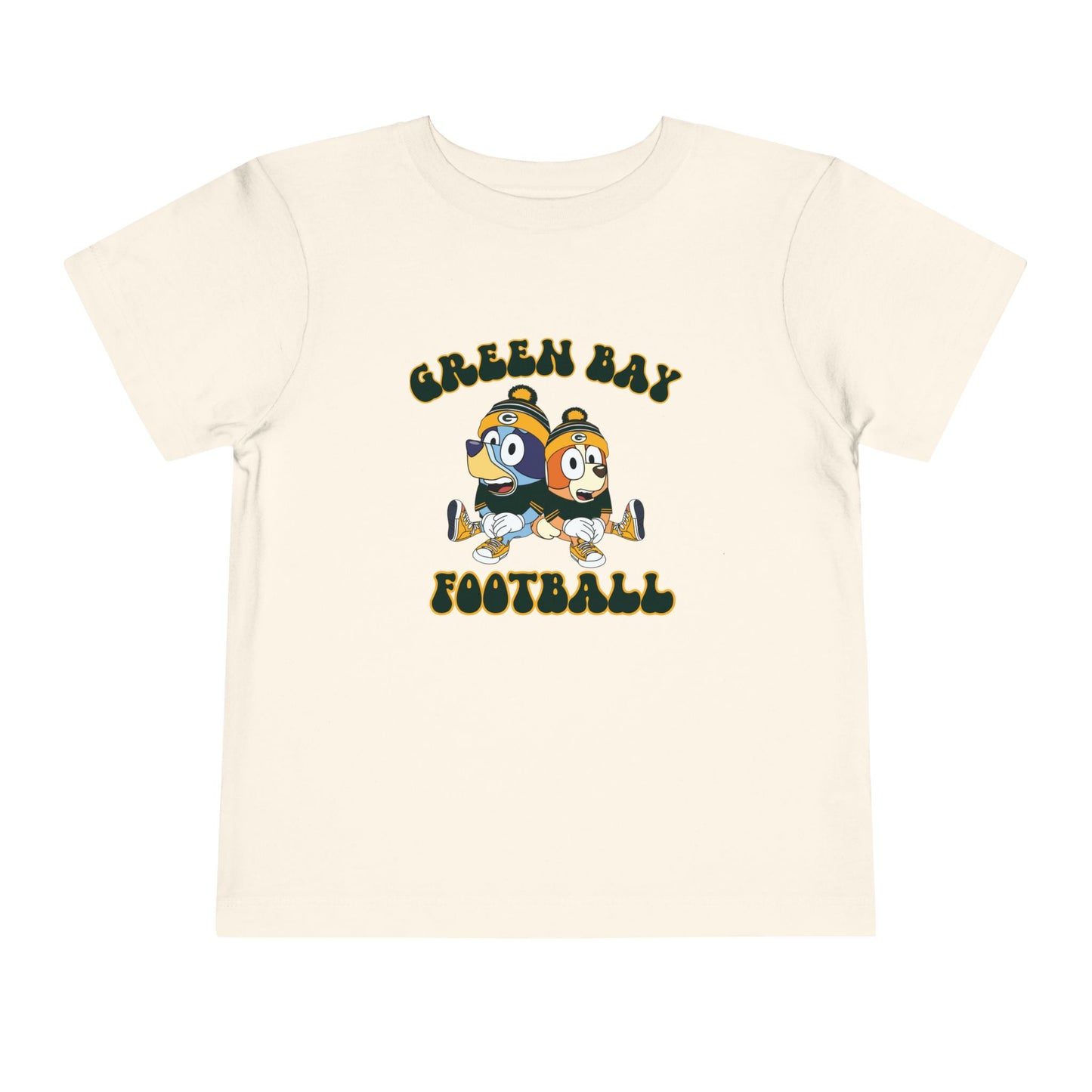 Toddler Bluey & Bingo Design Green Bay Football - Inspired T-Shirt