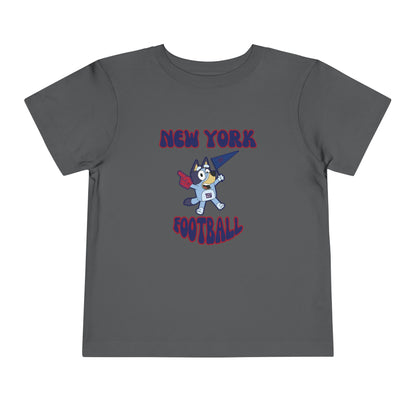 Toddler Bluey Design New York Giants Football -Inspired T-Shirt