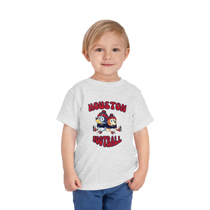 Toddler Bluey & Bingo Design Texans Football - Inspired T-Shirt