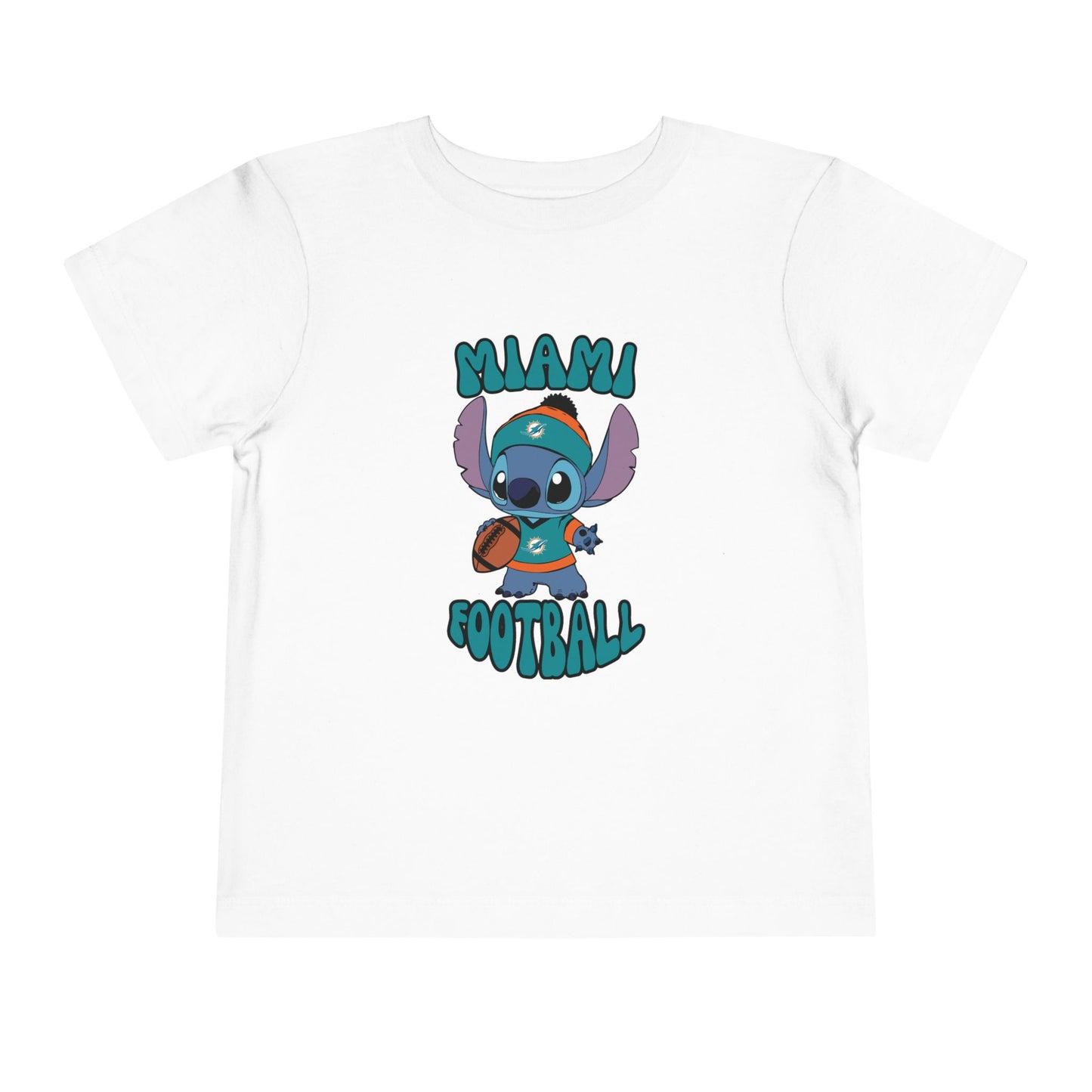 Toddler Stitch Design Dolphins Football - Inspired T-Shirt