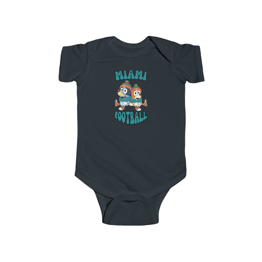 Infant Bluey & Bingo Design Dolphins Football - Inspired Onesie