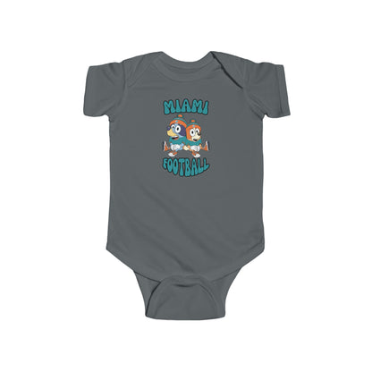 Infant Bluey & Bingo Design Dolphins Football - Inspired Onesie