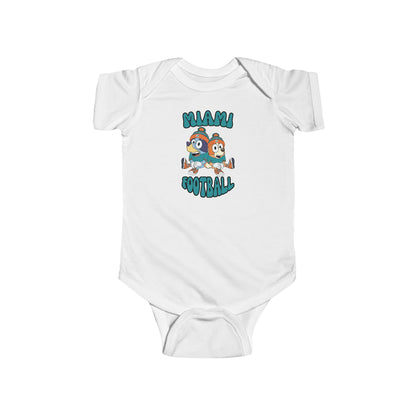 Infant Bluey & Bingo Design Dolphins Football - Inspired Onesie