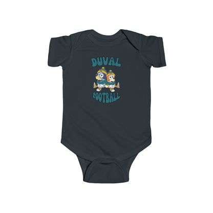 Infant Bluey & Bingo Design Jaguars Football - Inspired Onesie