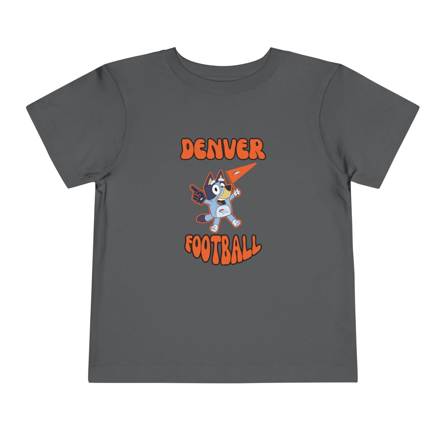 Toddler Bluey Design Denver Broncos Football  -Inspired T-Shirt