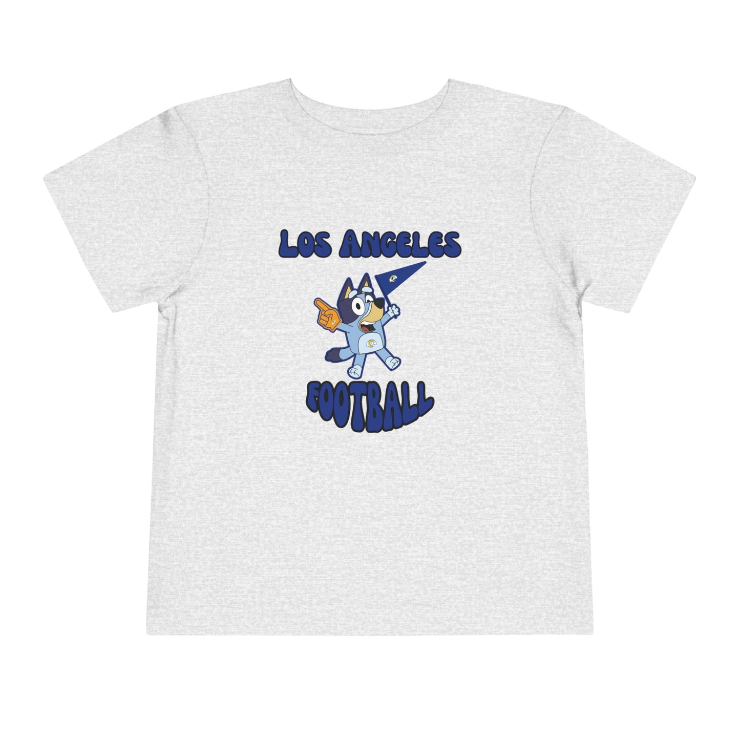 Toddler Bluey Design Las Angeles Rams Football -Inspired T-Shirt