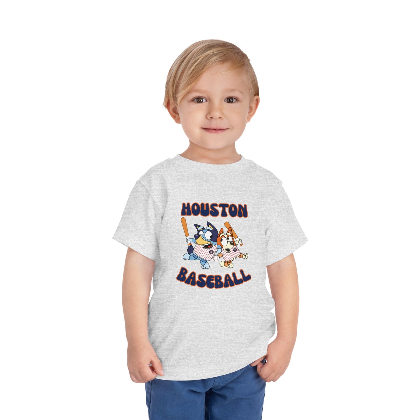 Toddler Bluey Design Houston Baseball - Inspired T-Shirt