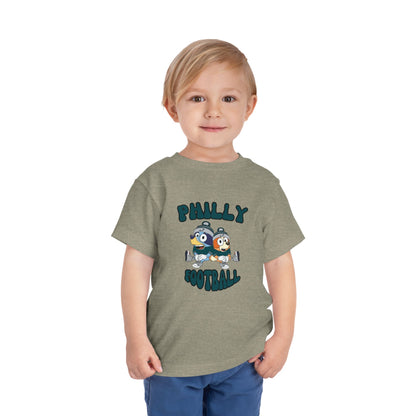 Toddler Bluey & Bingo Design Philadelphia Eagles Football - Inspired T-Shirt