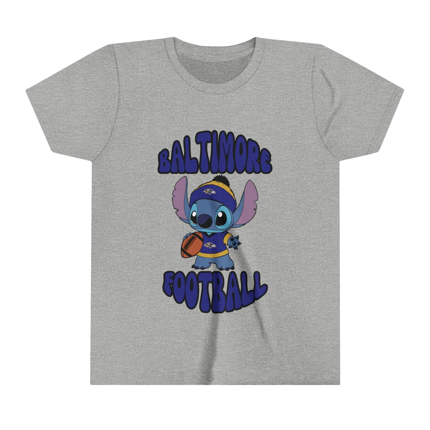 Youth Stitch Design Ravens Football - Inspired T-Shirt