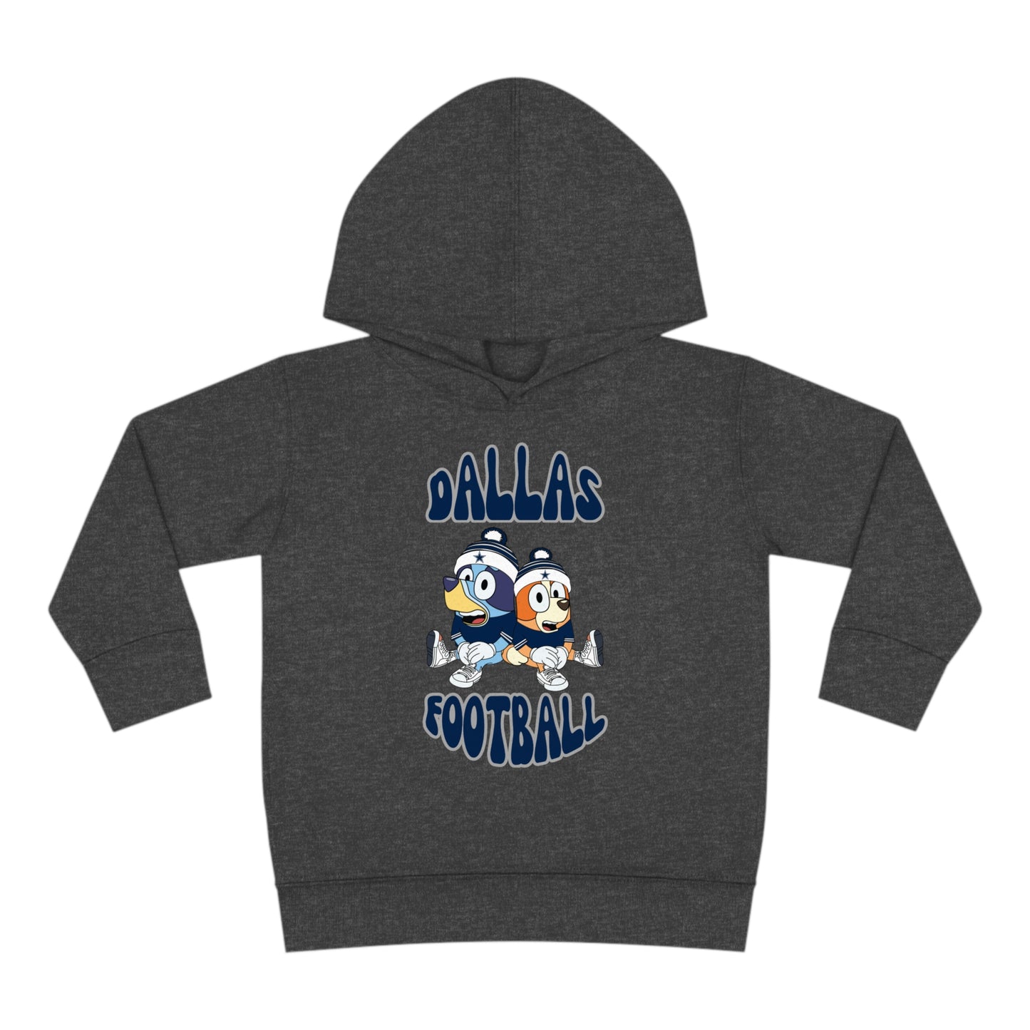 Toddler Bluey & Bingo Design Dallas Football - Inspired Pullover Fleece Hoodie