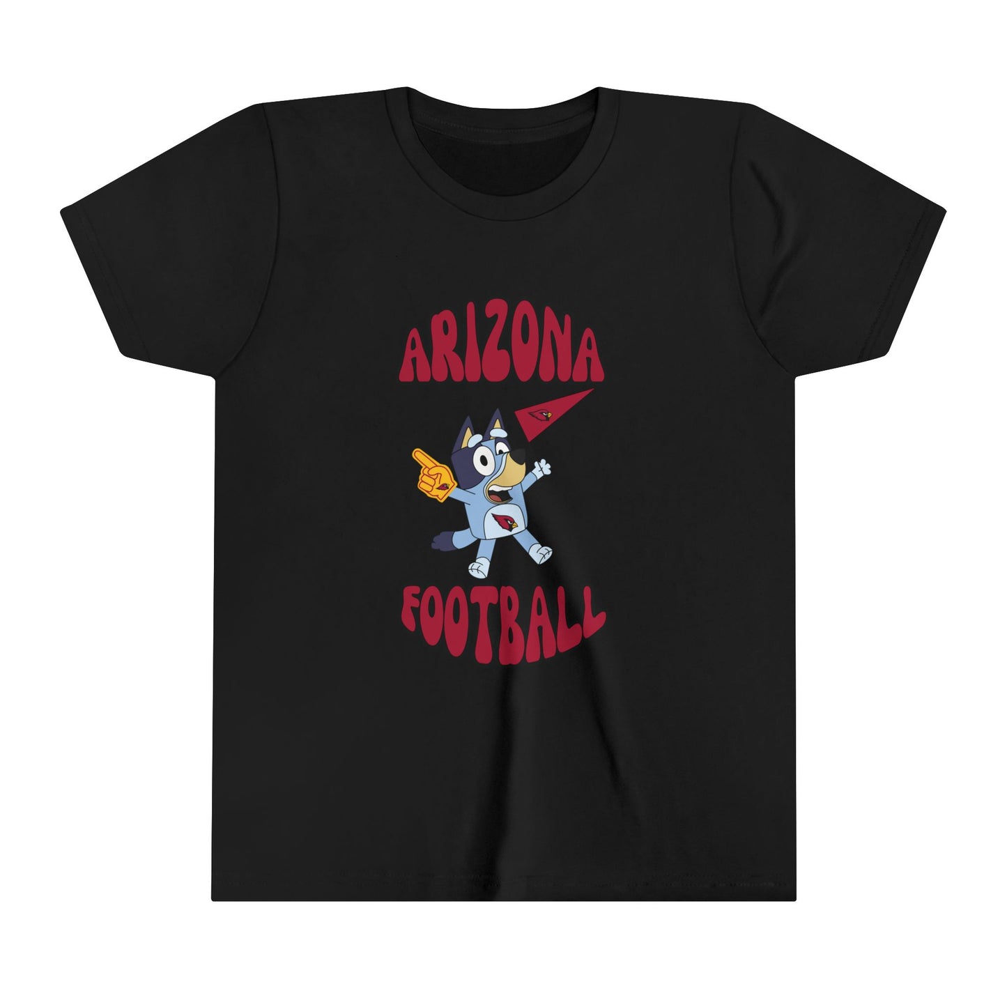 Youth Bluey Design Arizona Cardinals Football -Inspired T-Shirt