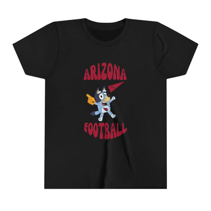 Youth Bluey Design Arizona Cardinals Football -Inspired T-Shirt