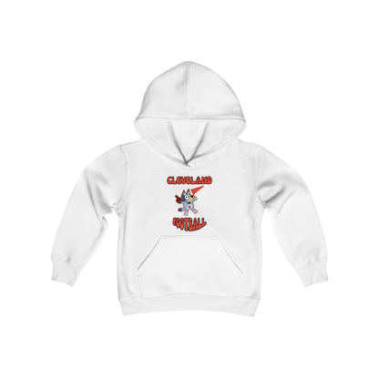 Youth Bluey Design Cleveland Browns Football - Inspired Hooded Sweatshirt