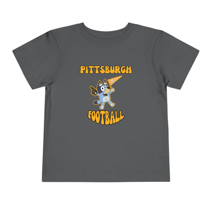 Toddler Bluey Design Pittsburgh Steelers Football -Inspired T-Shirt