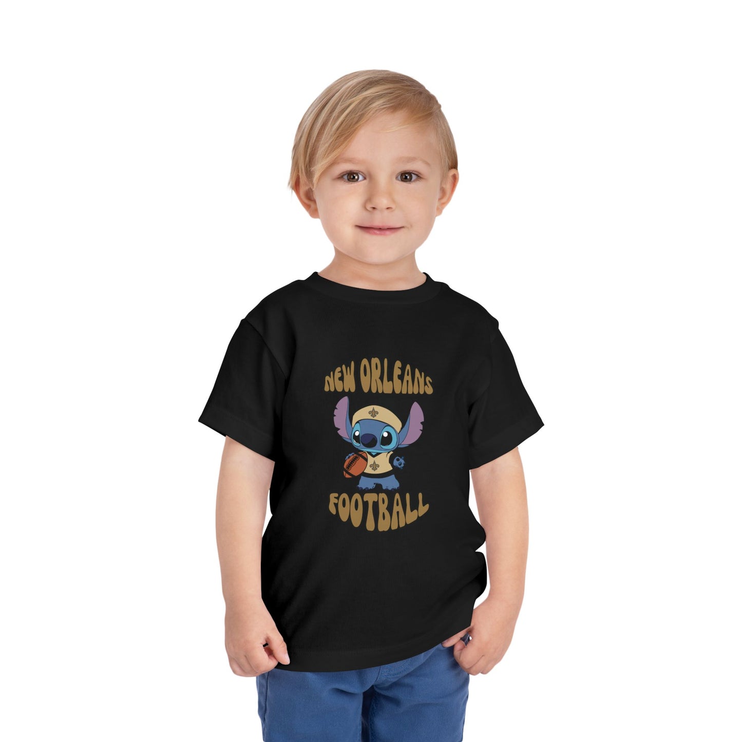 Toddler Stitch Design Saints Football - Inspired T-Shirt