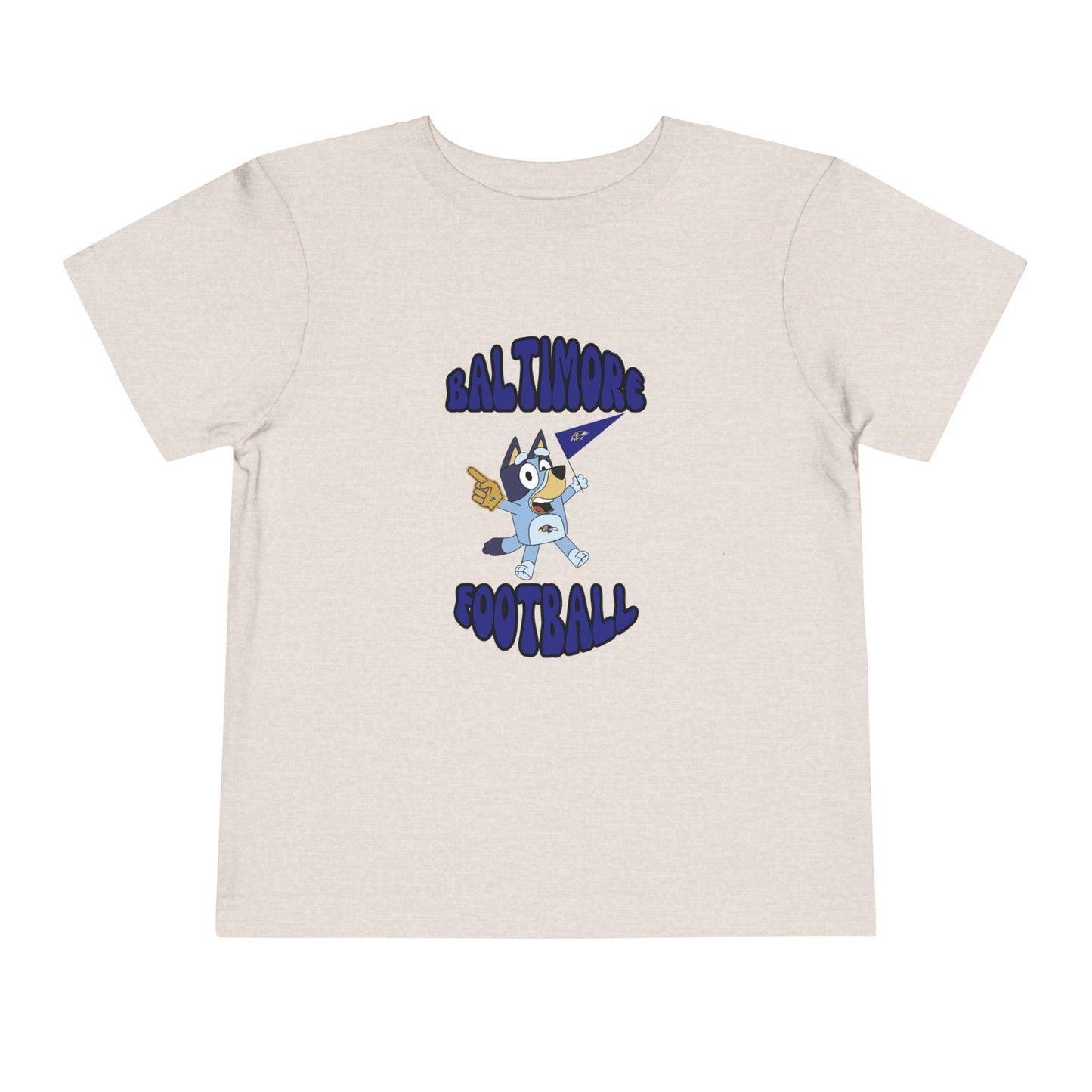 Toddler Bluey Design Baltimore Ravens Football  -Inspired T-Shirt