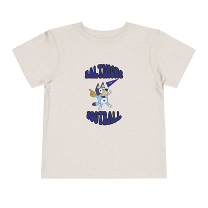 Toddler Bluey Design Baltimore Ravens Football  -Inspired T-Shirt