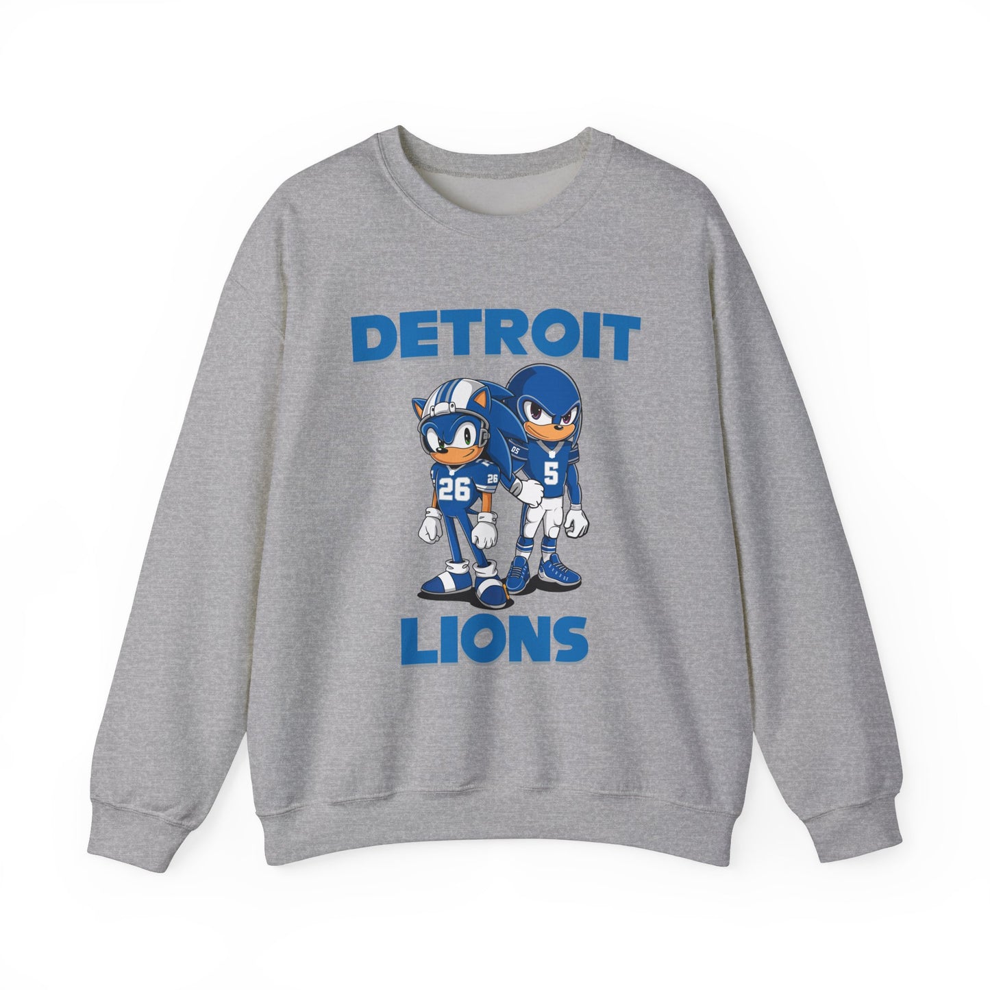 Sonic and Knuckles Jahmyr Gibbs and David Montgomery Detroit Lions Unisex Crewneck Sweatshirt