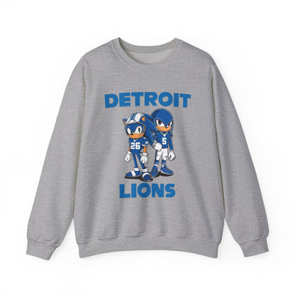 Sonic and Knuckles Jahmyr Gibbs and David Montgomery Detroit Lions Unisex Crewneck Sweatshirt