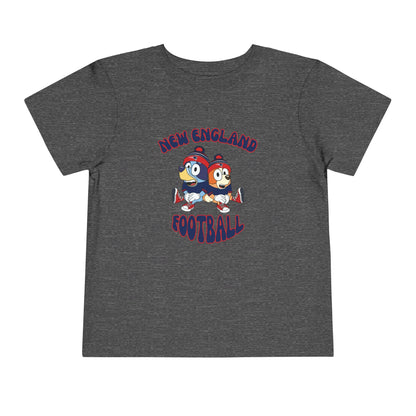 Toddler Bluey & Bingo Design Patriots Football - Inspired T-Shirt