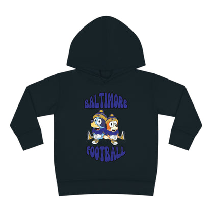 Toddler Bluey & Bingo Design Ravens Football - Inspired Pullover Fleece Hoodie