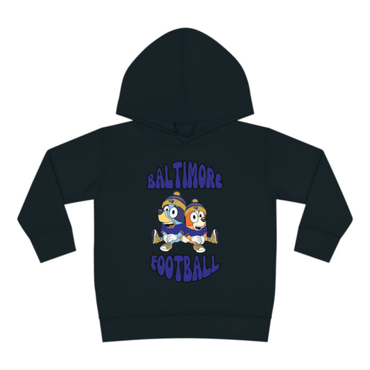 Toddler Bluey & Bingo Design Ravens Football - Inspired Pullover Fleece Hoodie