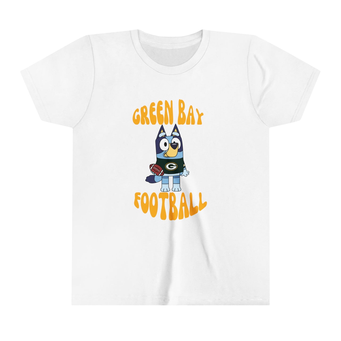 Youth Bluey Design Green Bay Packers Football -Inspired T-Shirt