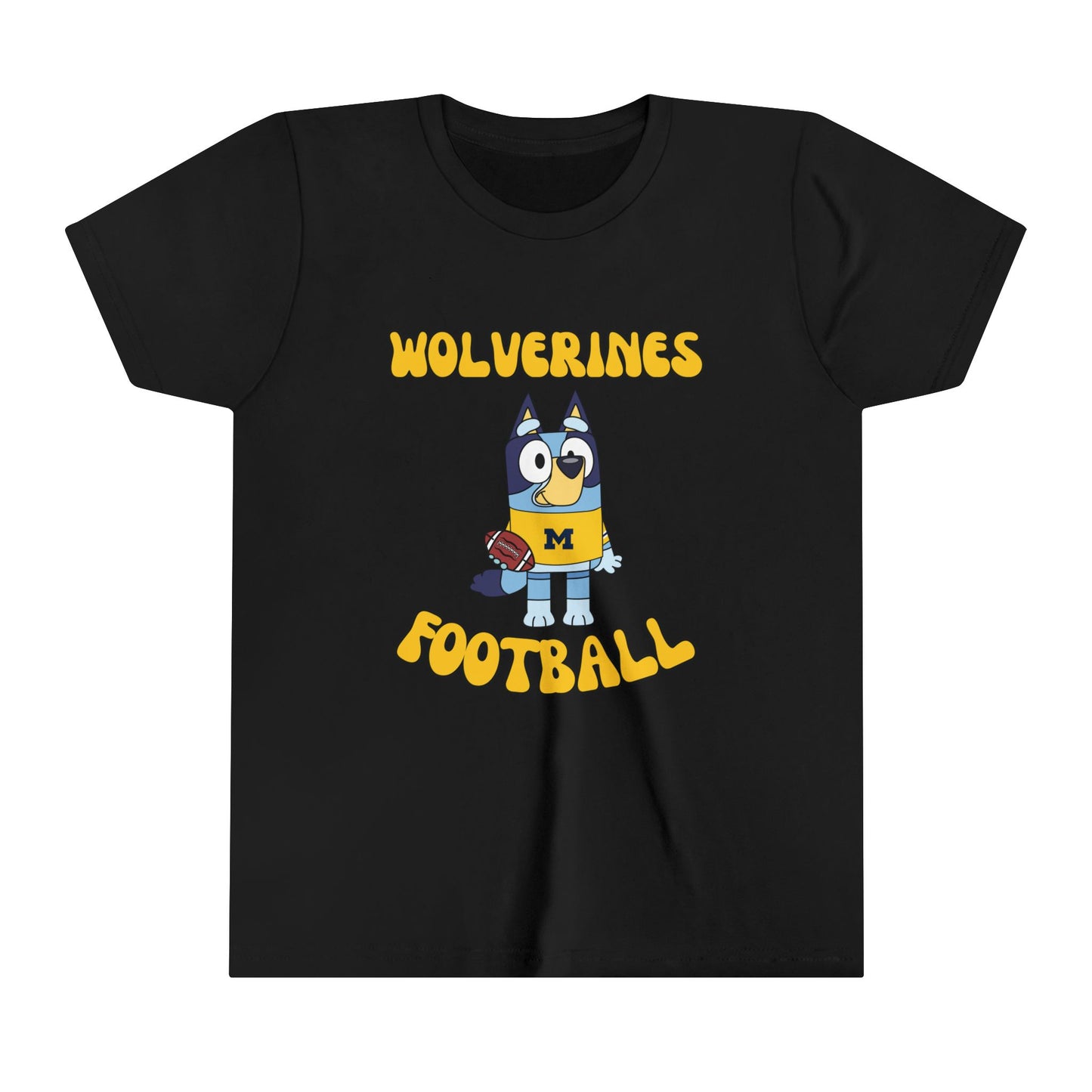 Customizable Bluey College Football Youth Tee-Shirt